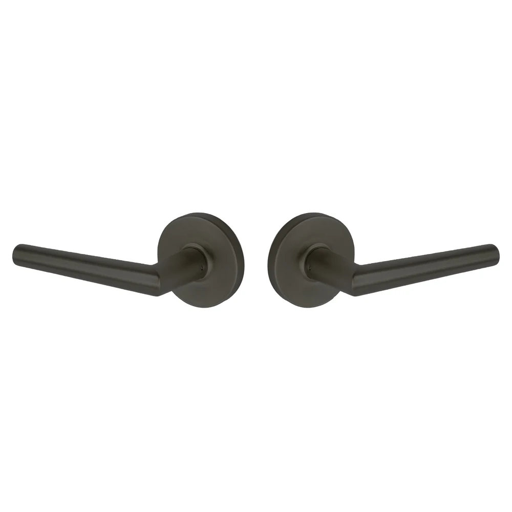 Lennon lever with round rosette in Matte Black